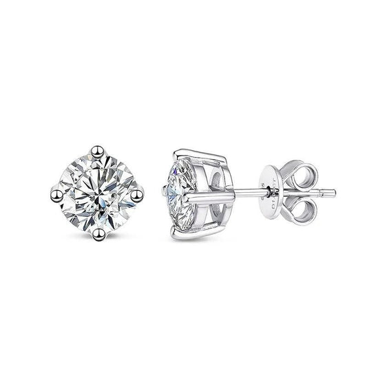 5mm Round Solitaire Stud Earrings AAA+ Cubic Zirconia Gems