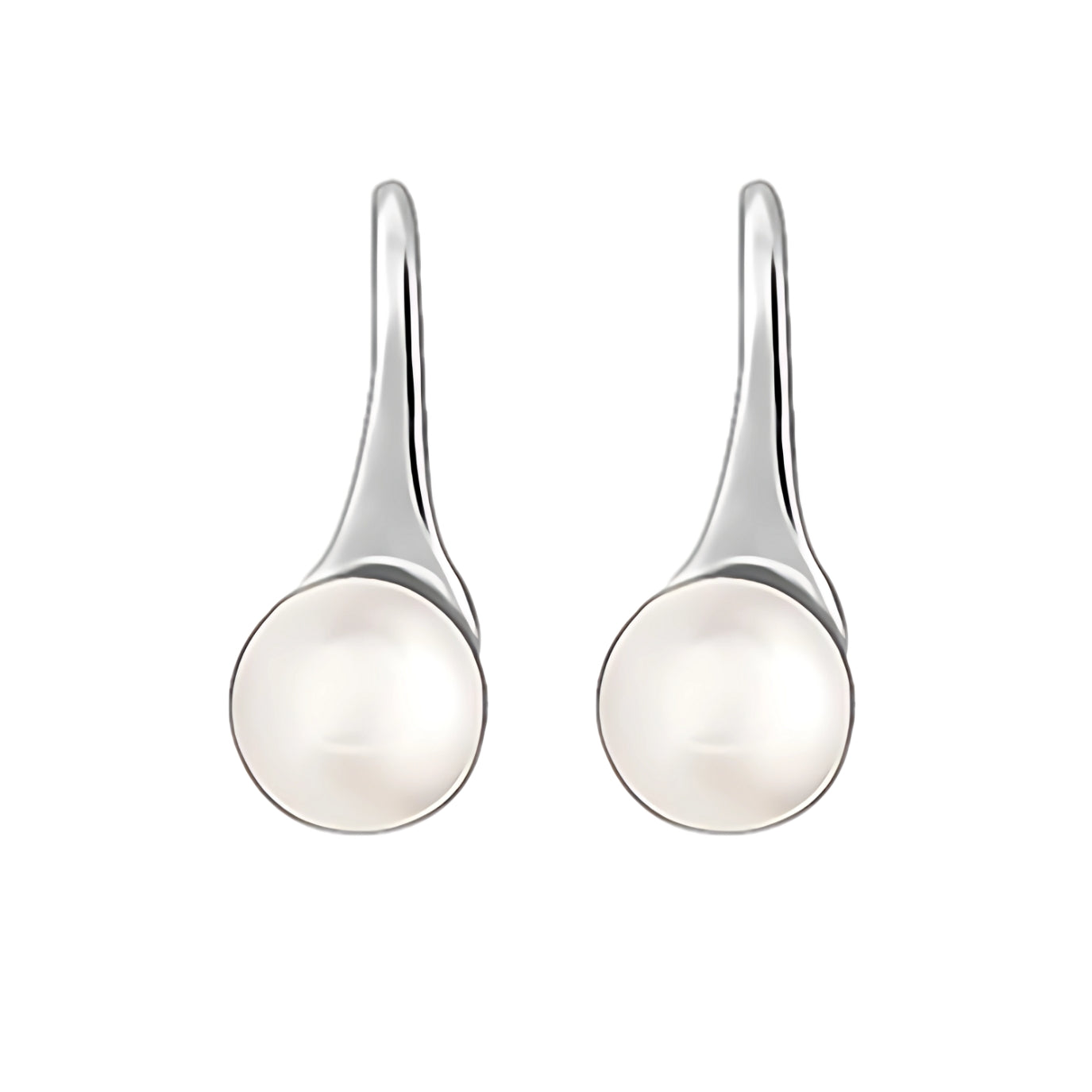Pure 925 Hallmarked Silver Freshwater Pearl Drop Earrings