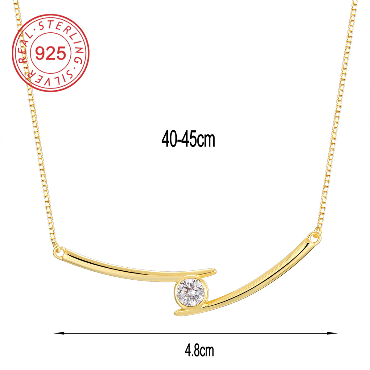 Pure 925 Hallmarked Silver Rama Necklace with 18K Gold Plating, Gift for Her