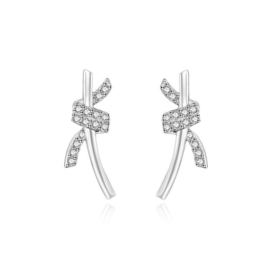 925 Silver Tiffany Knot Studs, Gift for her