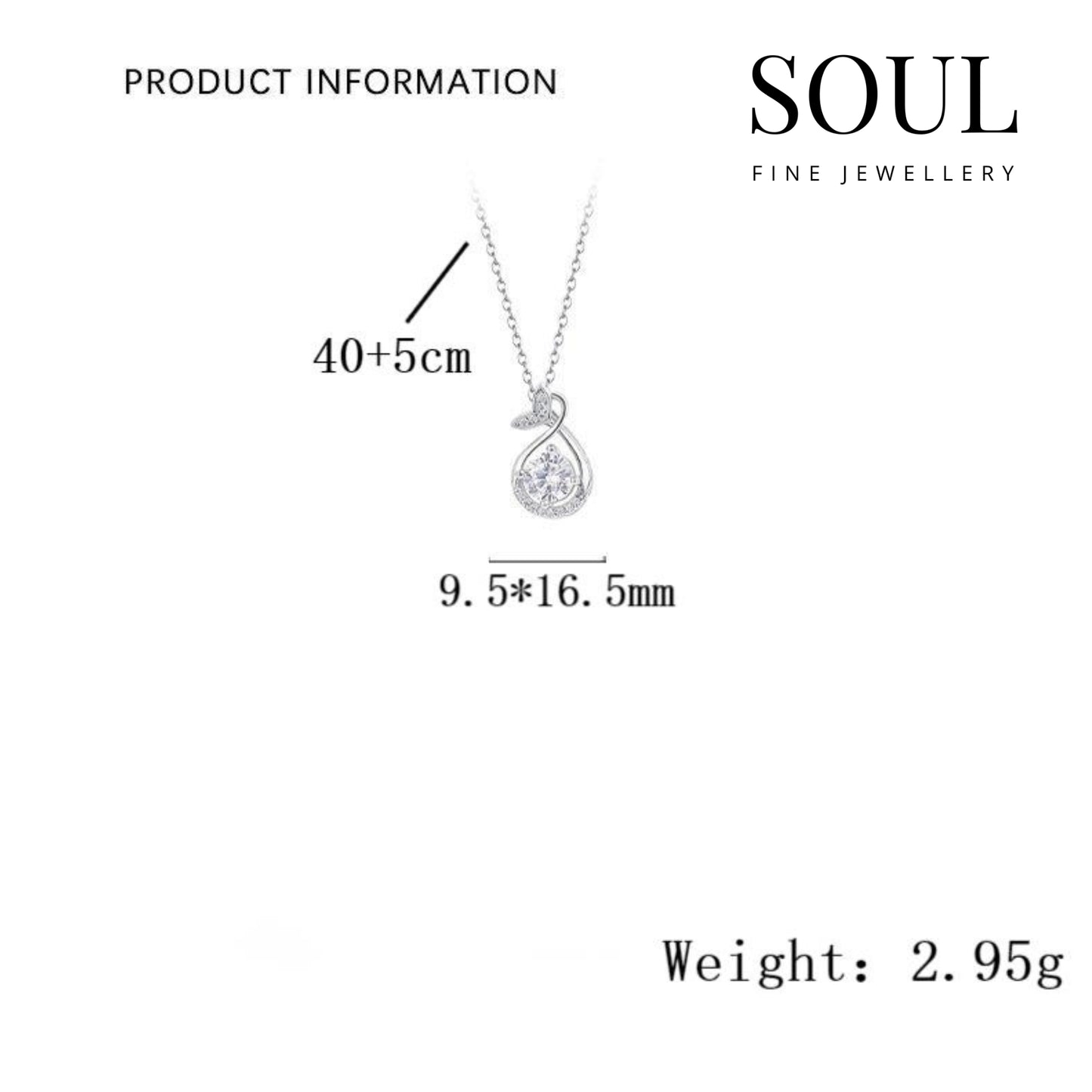 Pure 925 Hallmarked Silver Fish Tail Chain Pendant Necklace Adjustable Length 40+5cms