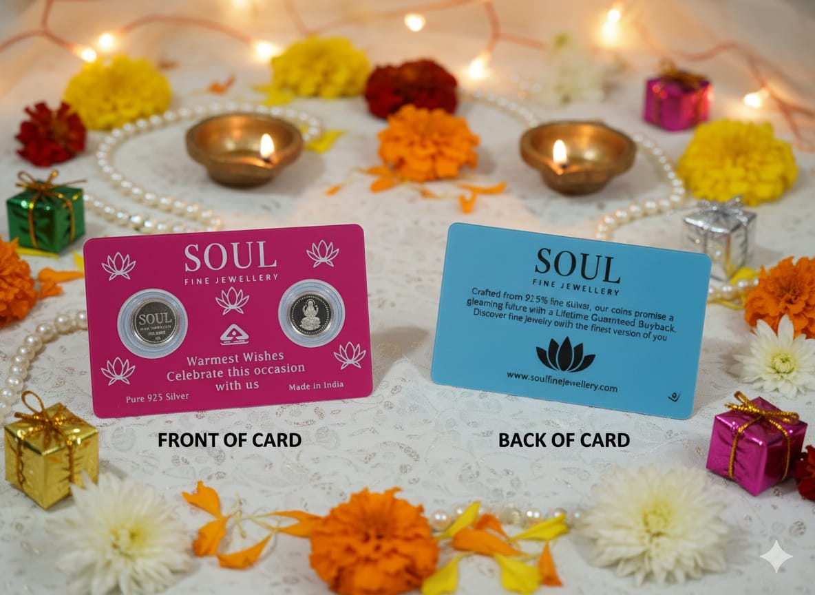 BIS Hallmarked 92.5% Pure Silver Coin Card for Gifting 1g + 1g