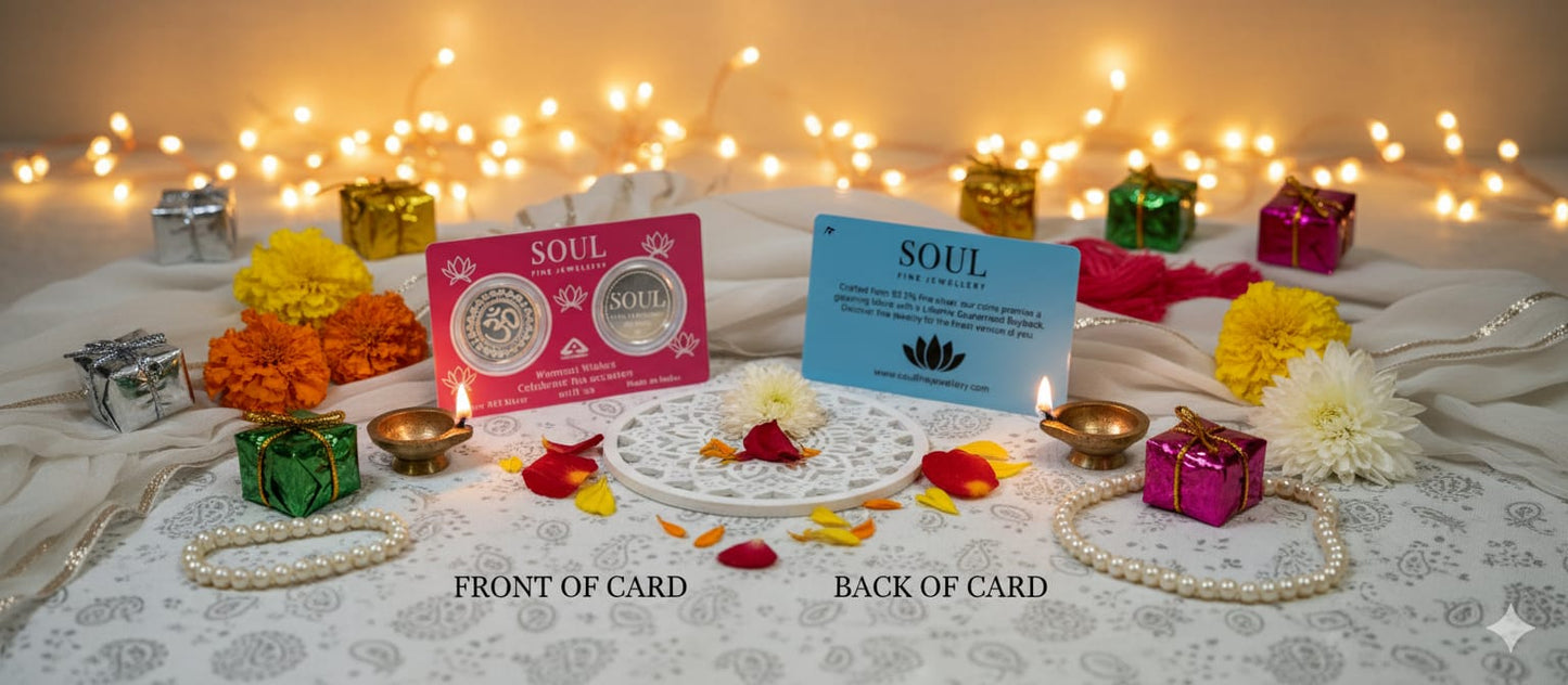 BIS Hallmarked 92.5% Pure Silver Coin Card for Gifting 5g + 5g