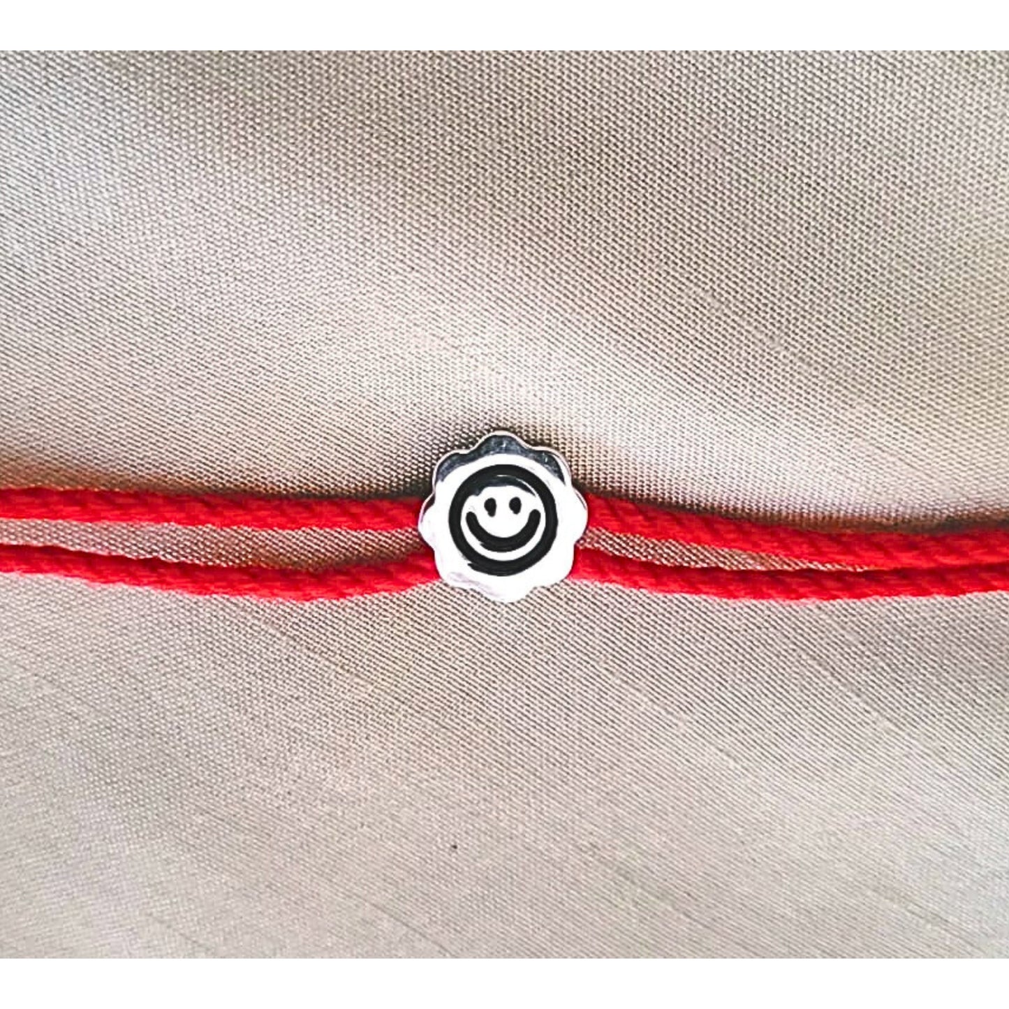 925 Silver Hallmarked Happy go Lucky Smile Rakhi with Black Enamel, Anti Tarnish & Rhodium Plating