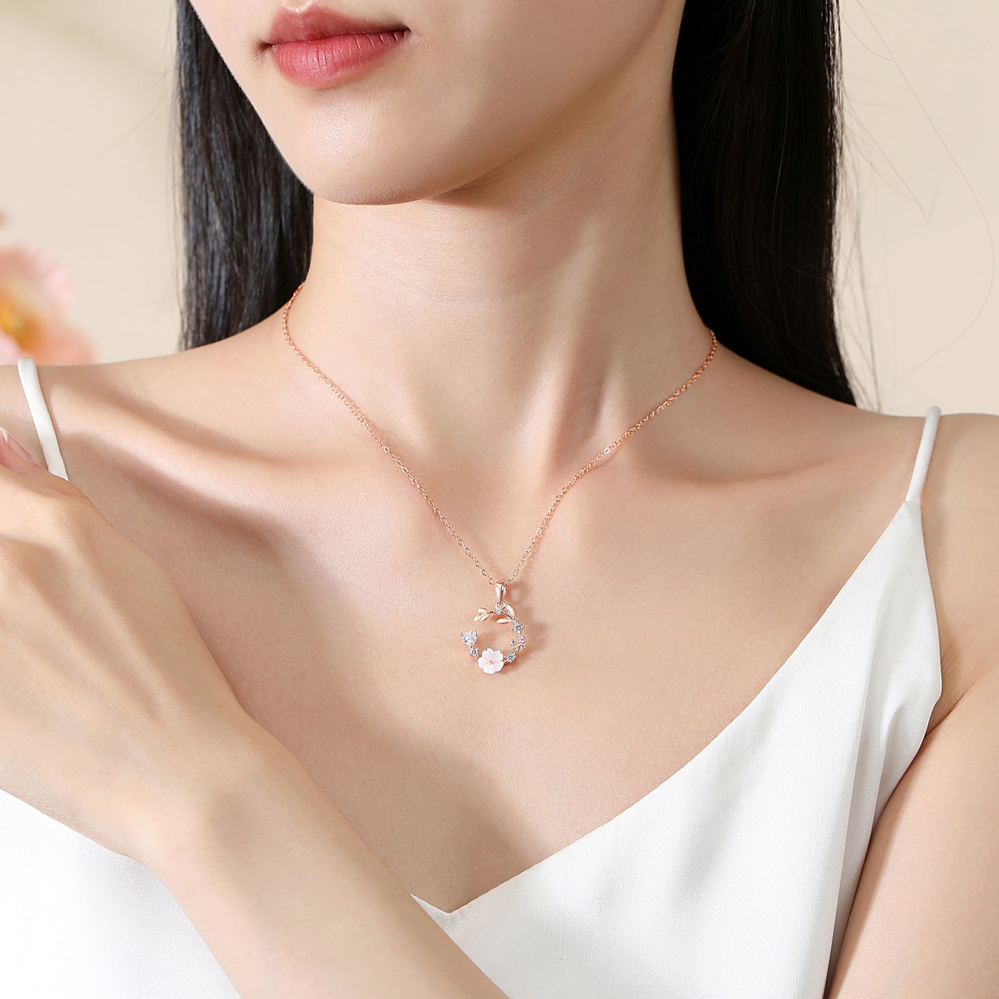 Pure 925 Hallmarked Silver "In Love With Nature" Adjustable Length 40+5cms