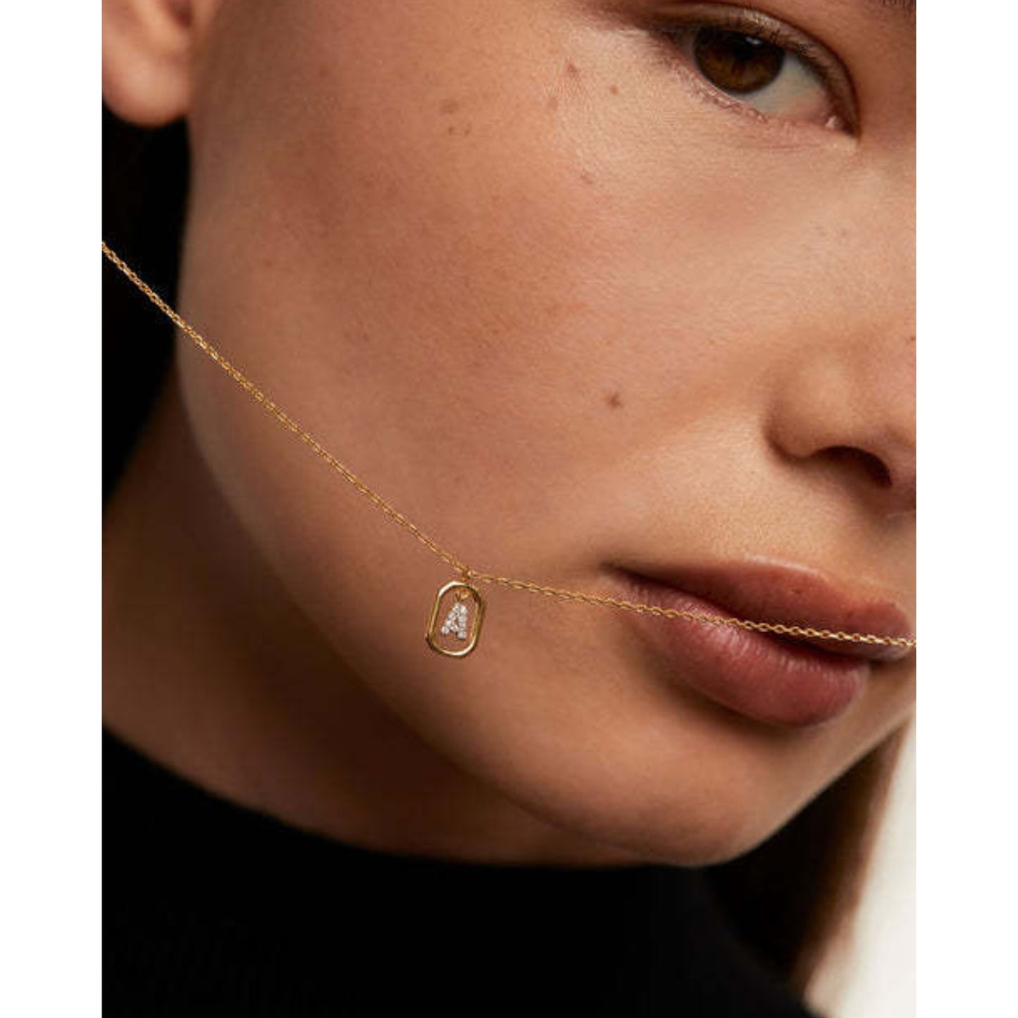 925 Silver Initial Alphabet Chain Necklace with 22K Gold Plating - Hallmarked/Certified